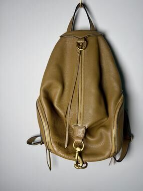 Rebecca Minkoff Julian Backpack Pebbled Leather Olive Taupe